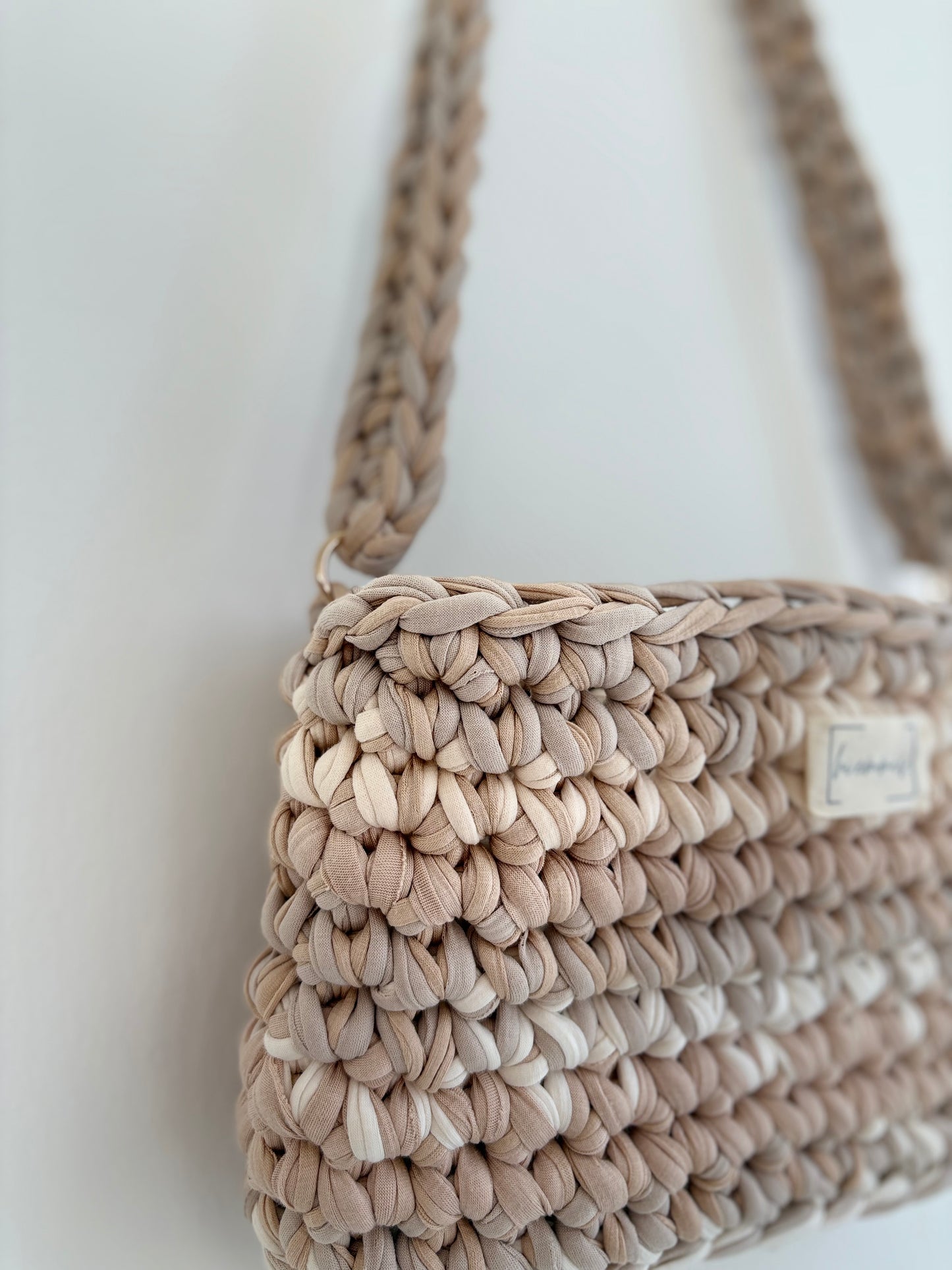 Crochet Bag ,ROMI‘ • Häkeltasche • Beige Mix