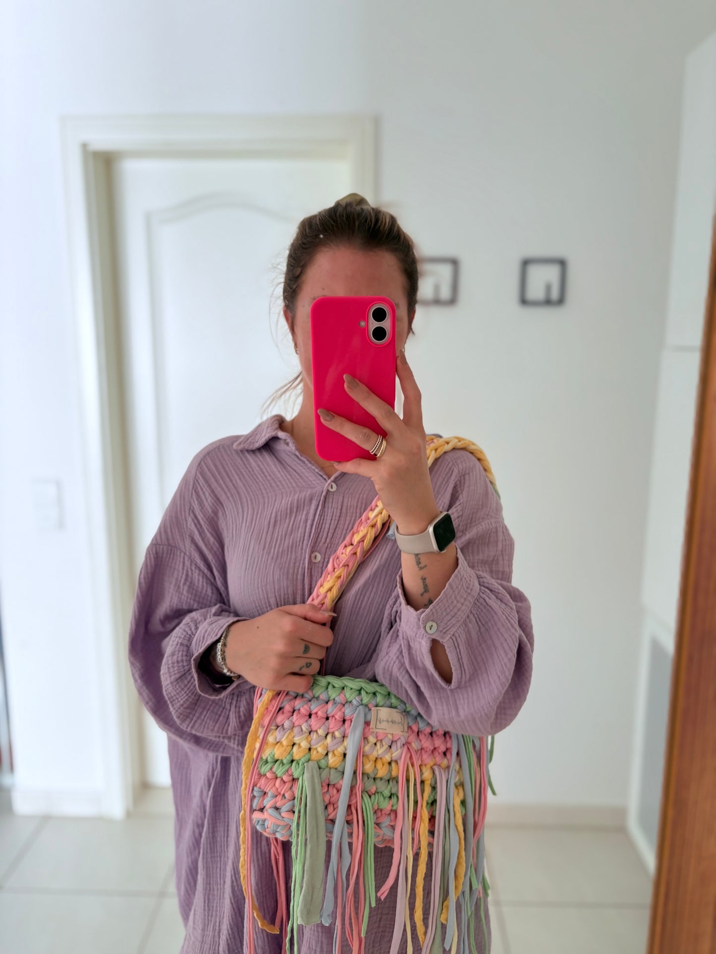 Crochet Bag ,ROMI‘ • Häkeltasche • Fransen • Pastell