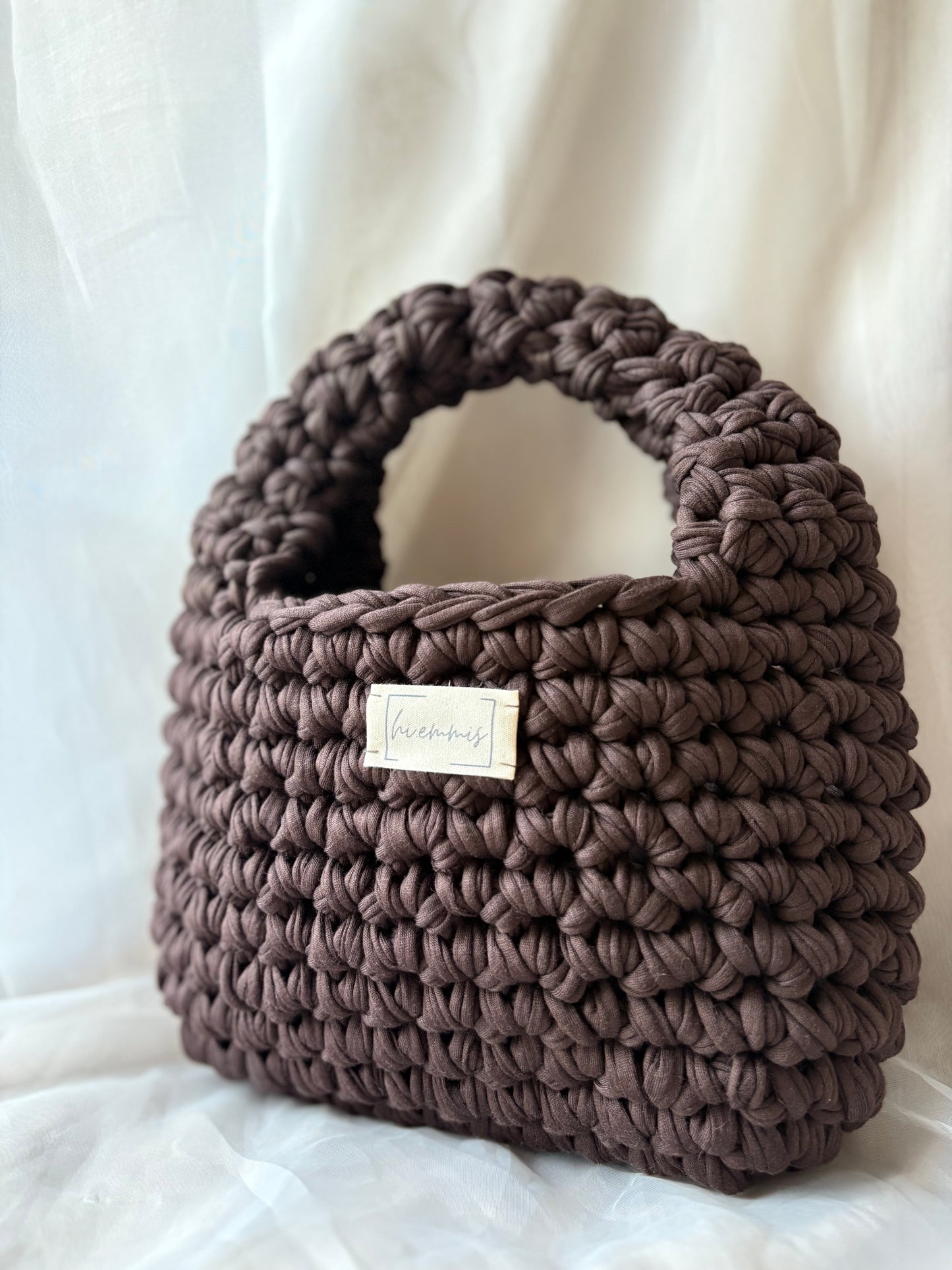 Crochet Bag ,EMMA‘ • Häkeltasche • klein• braun