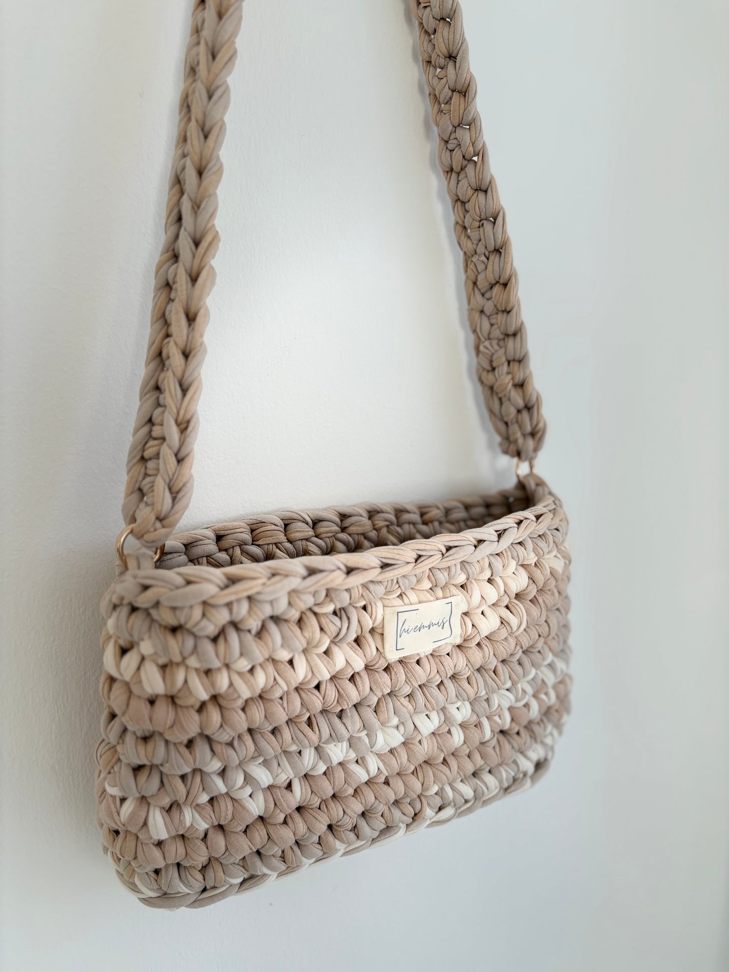 Crochet Bag ,ROMI‘ • Häkeltasche • Beige Mix
