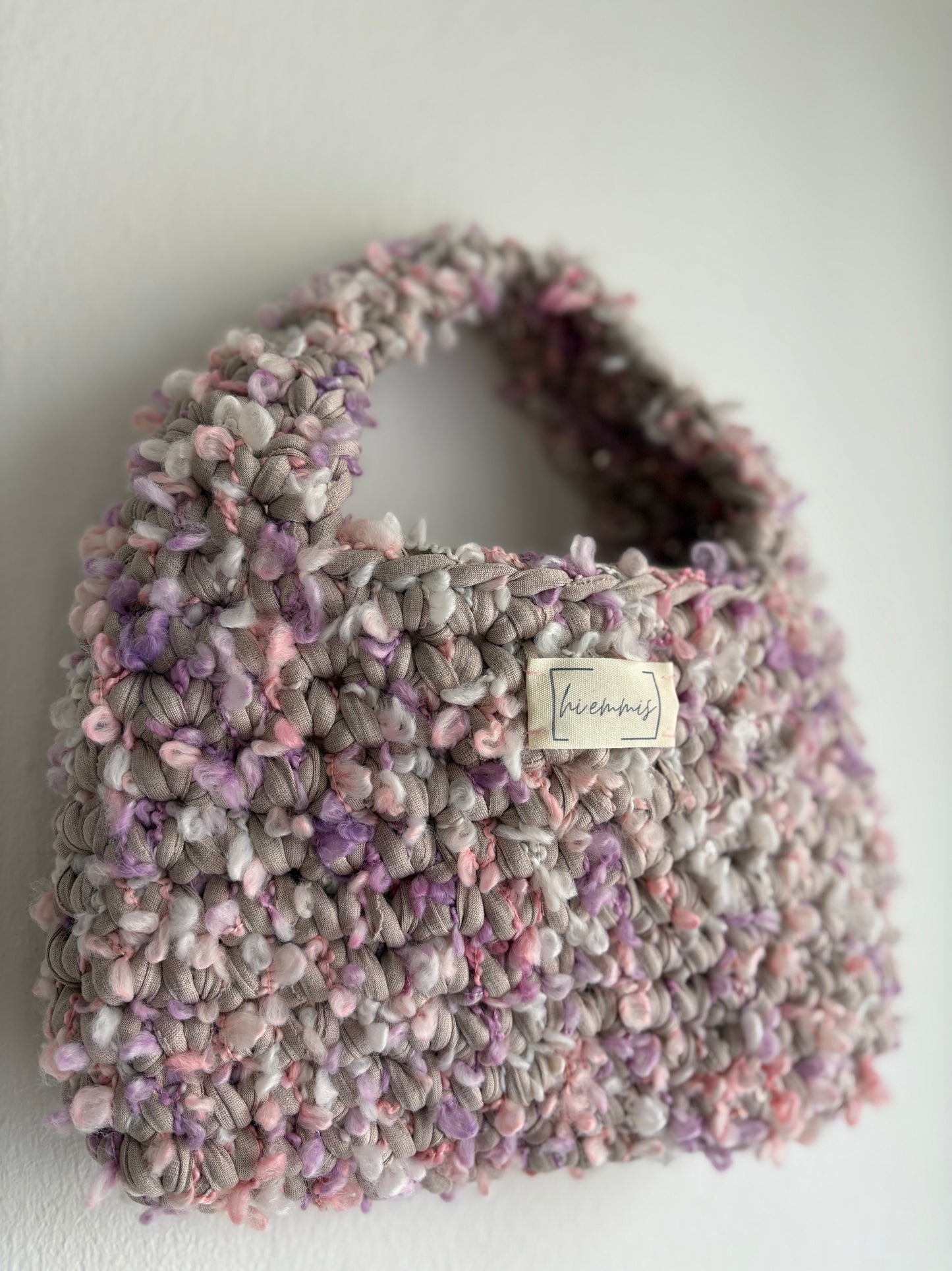 Crochet Bag ,EMMA‘ • Häkeltasche • beige• pastell • flausch