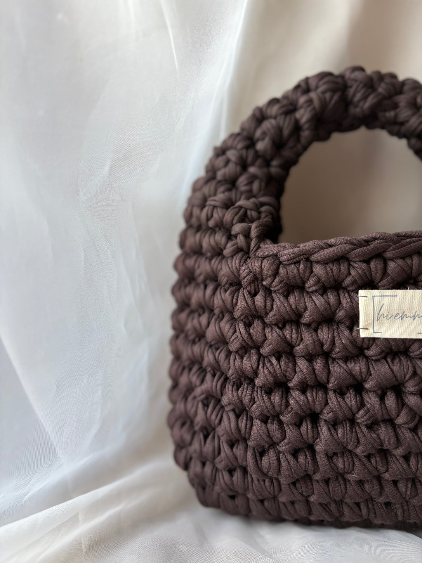 Crochet Bag ,EMMA‘ • Häkeltasche • klein• braun