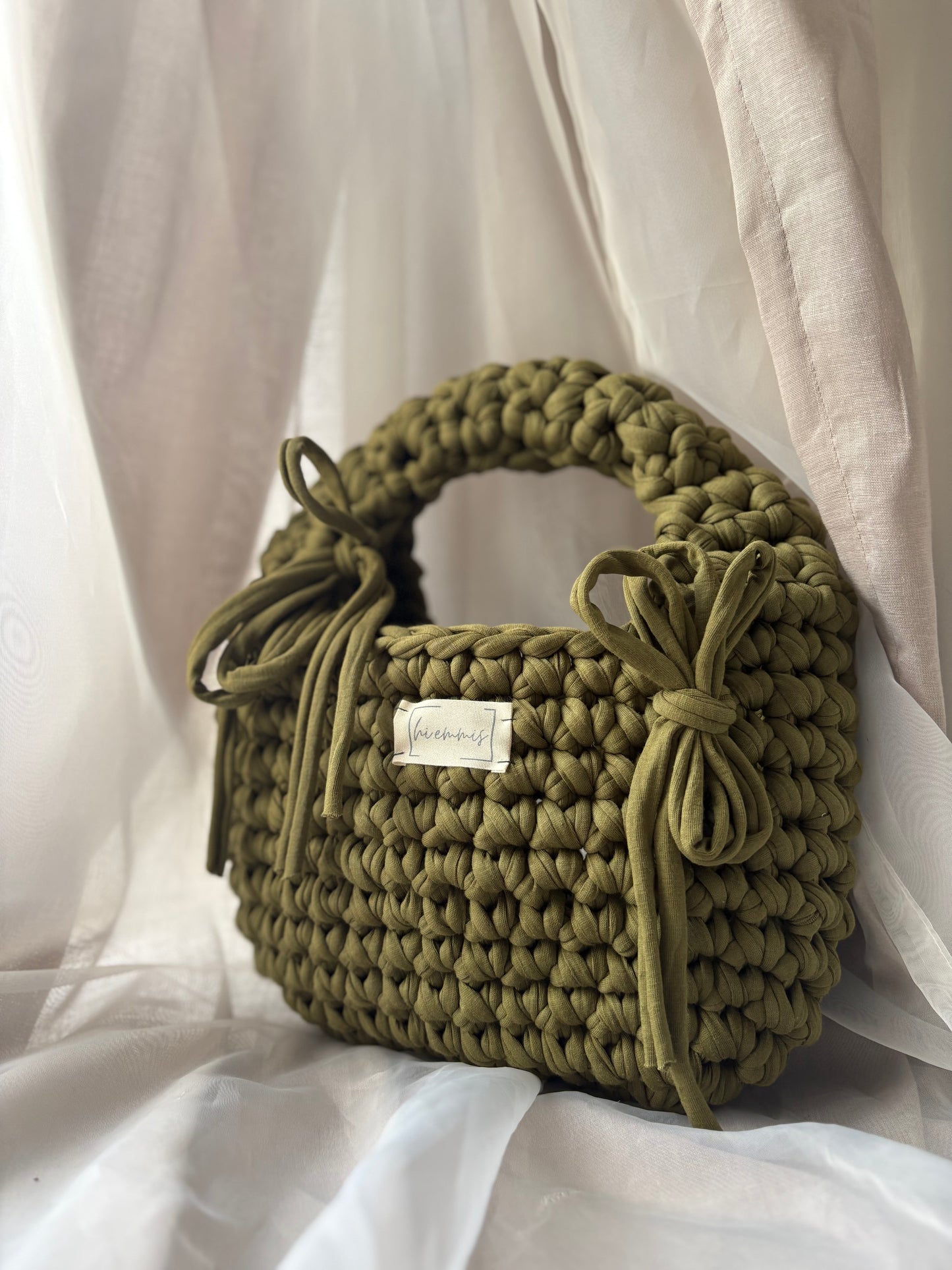 Crochet Bag ,EMMA‘ • Häkeltasche • klein• oliv