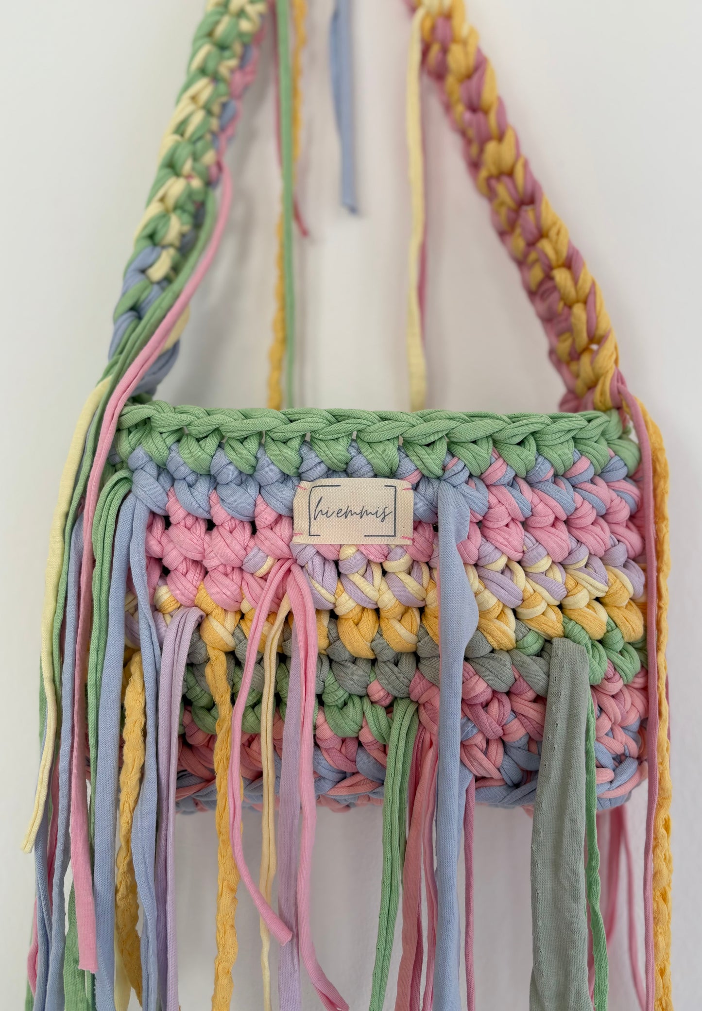 Crochet Bag ,ROMI‘ • Häkeltasche • Fransen • Pastell