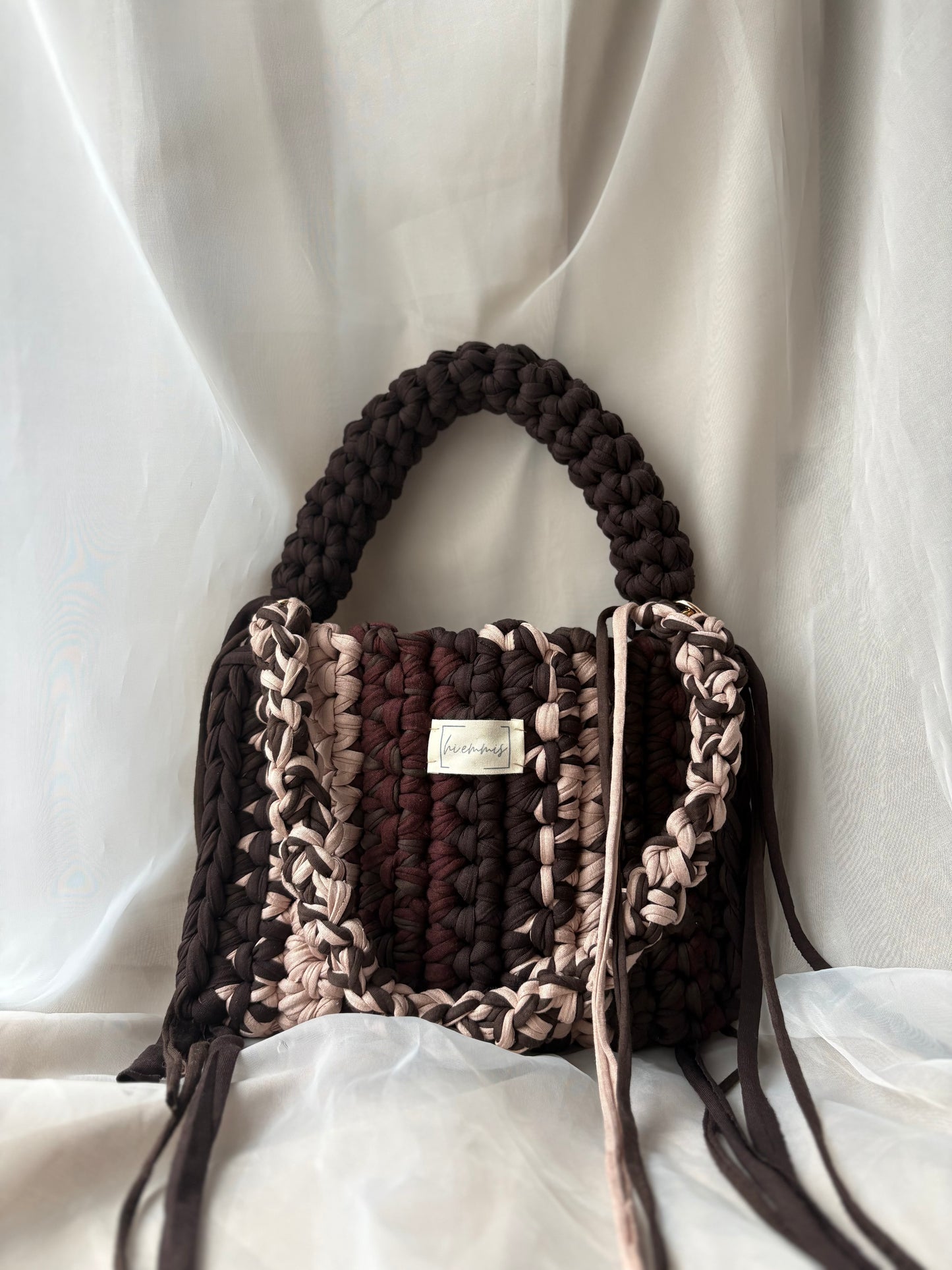 Crochet Bag ,Laura‘• Häkeltasche • beige braun