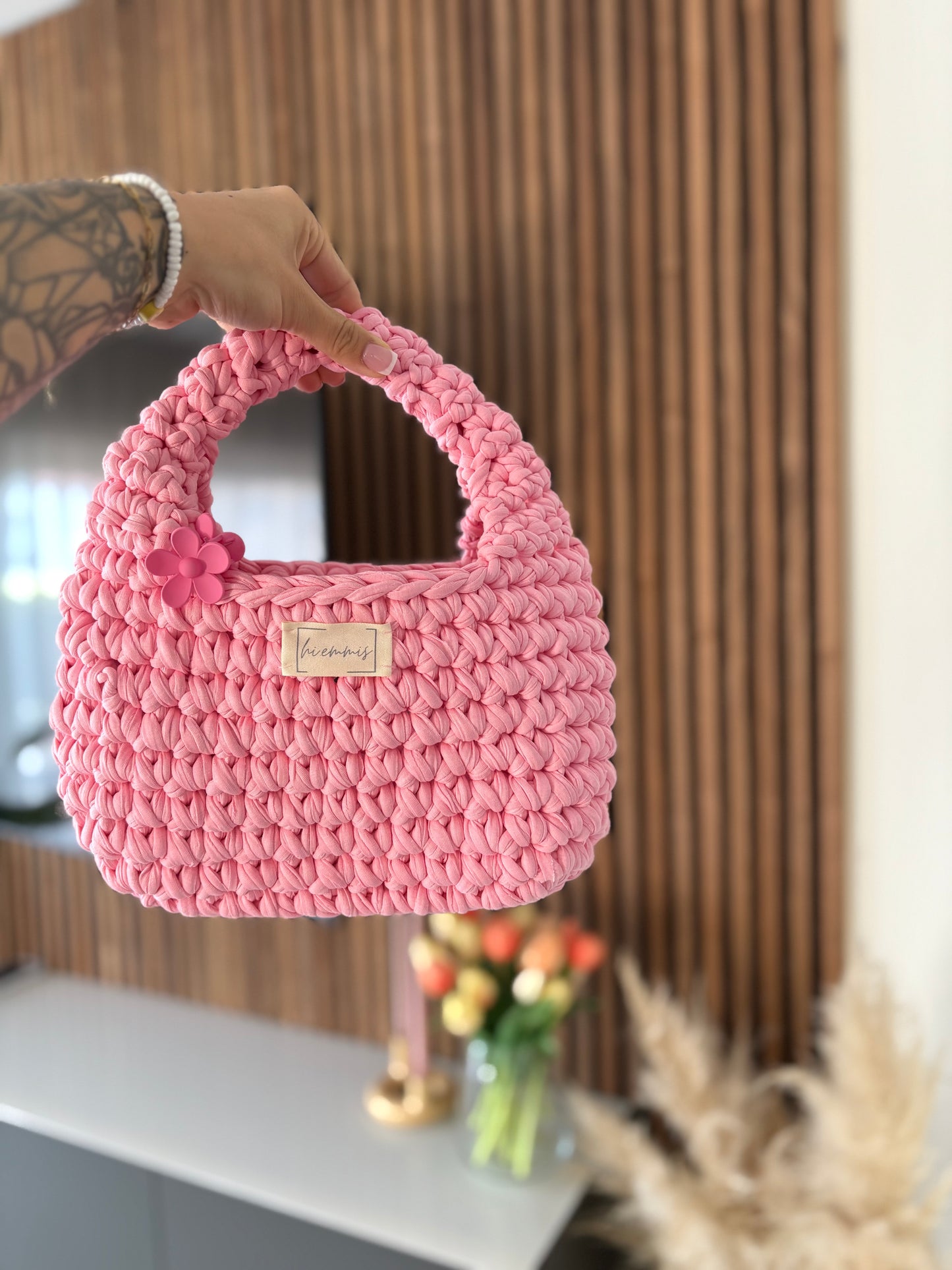 Crochet Bag ,EMMA‘ • Häkeltasche • klein• Rosa