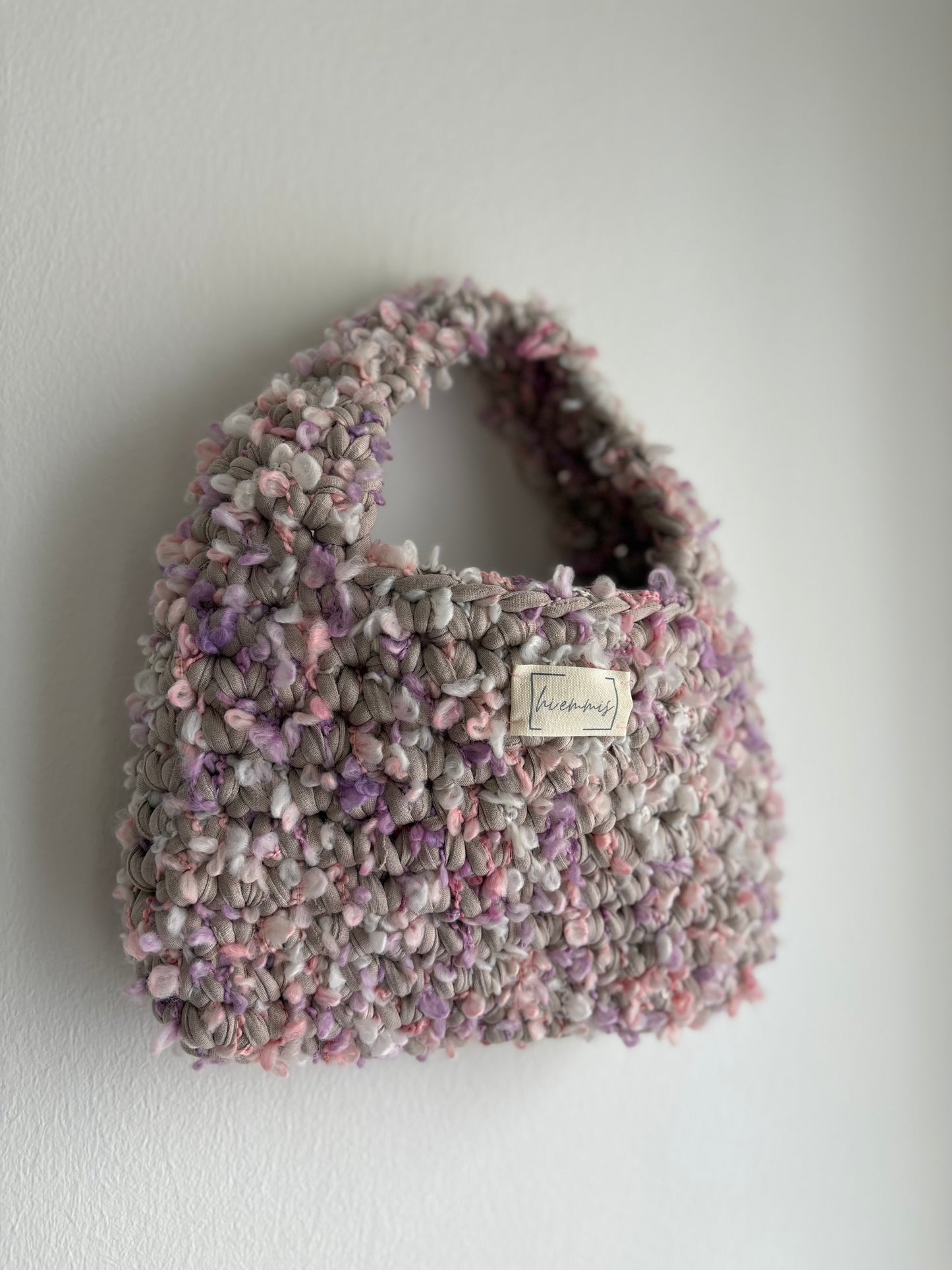 Crochet Bag ,EMMA‘ • Häkeltasche • beige• pastell • flausch