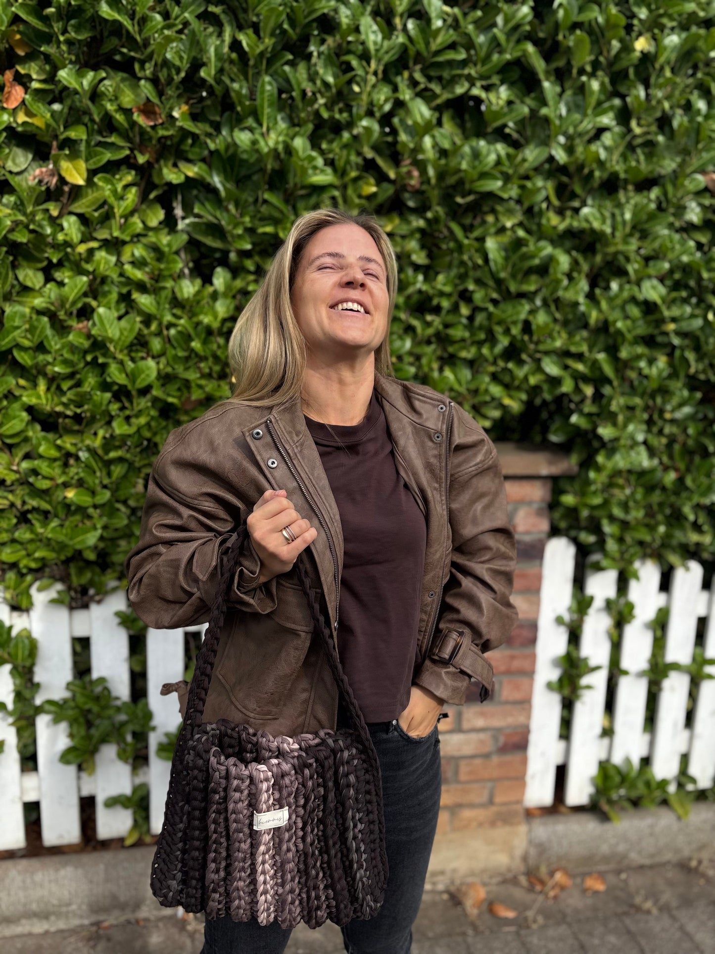 Crochet Bag ,APRIL‘ • Häkeltasche • Braun mix • LIMITIERT