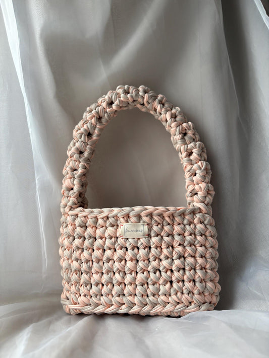 Crochet Bag 'ALMA' • Crochet bag • Beige/Salmon