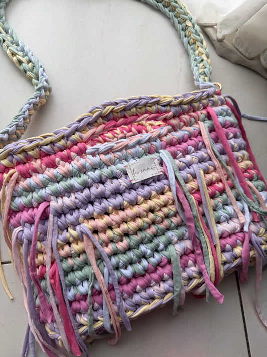Crochet Bag ,LINE‘ • Häkeltasche • Pastell • Mix 2026