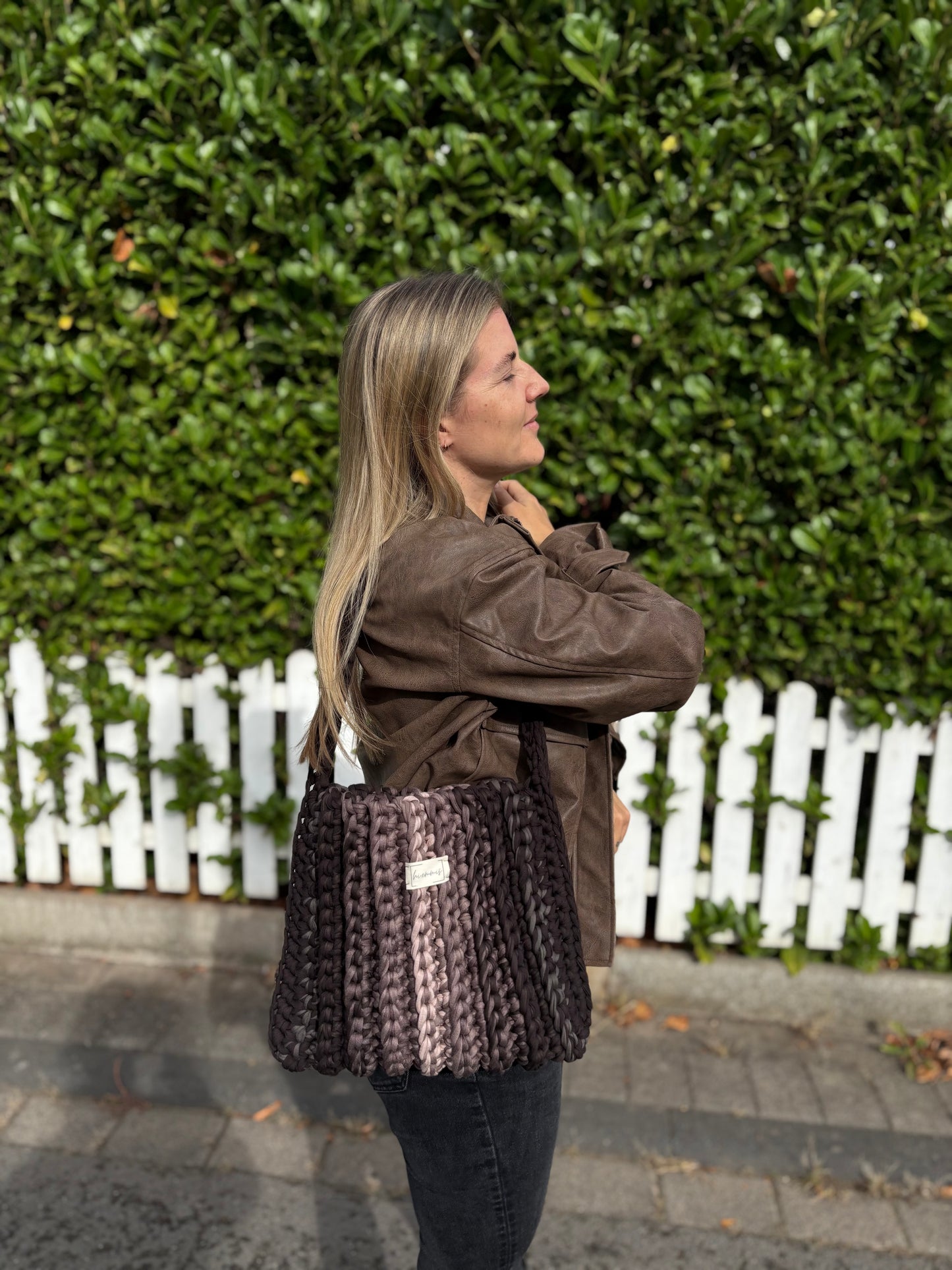 Crochet Bag ,APRIL‘ • Häkeltasche • Braun mix • LIMITIERT