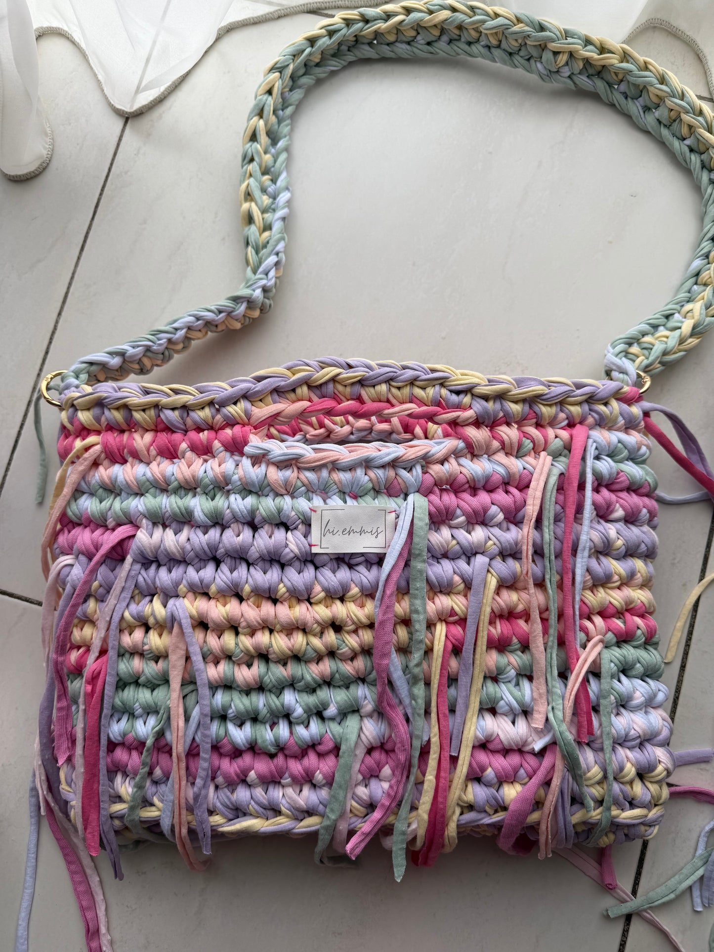 Crochet Bag ,LINE‘ • Häkeltasche • Pastell • Mix 2026