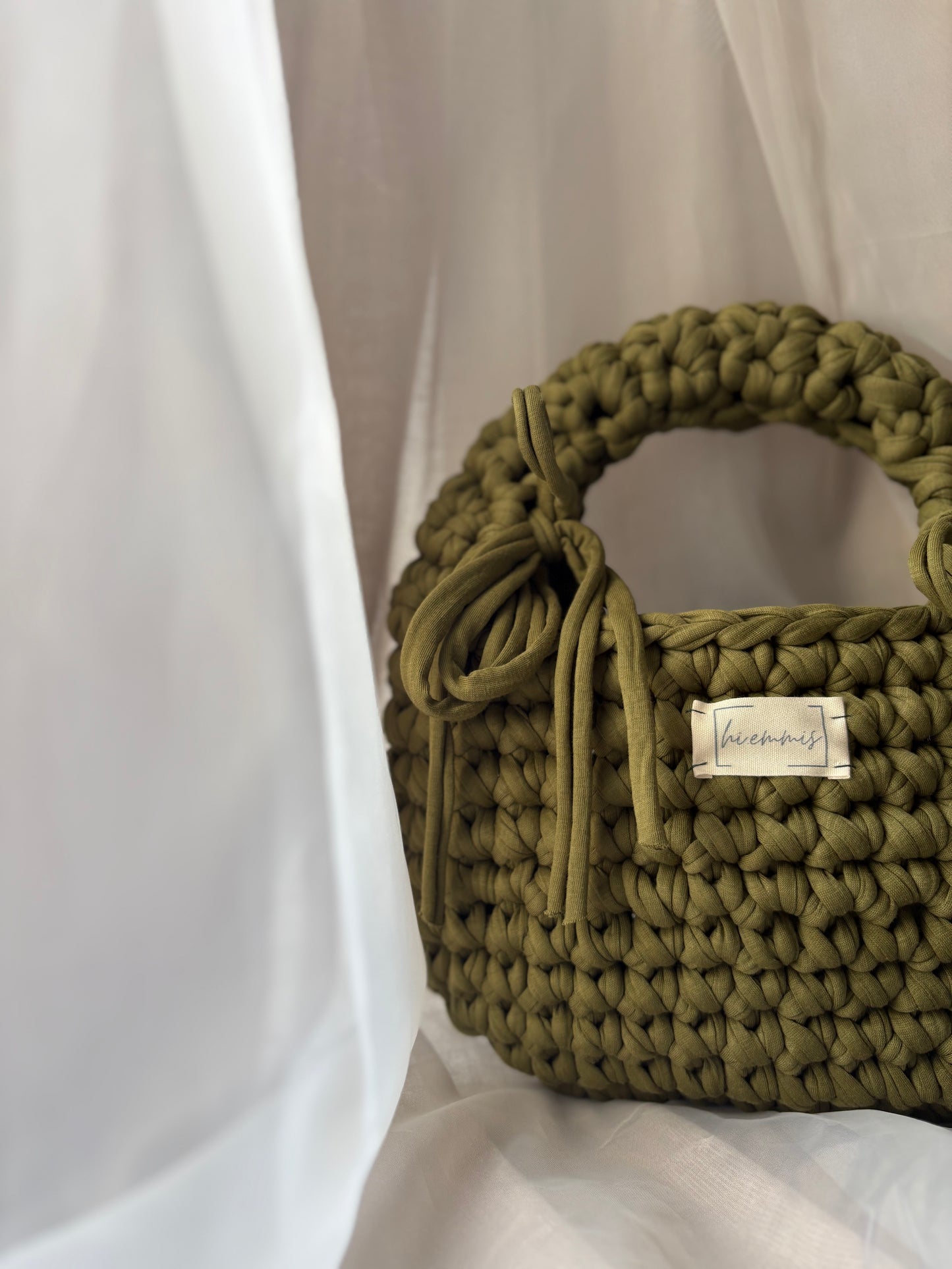 Crochet Bag ,EMMA‘ • Häkeltasche • klein• oliv