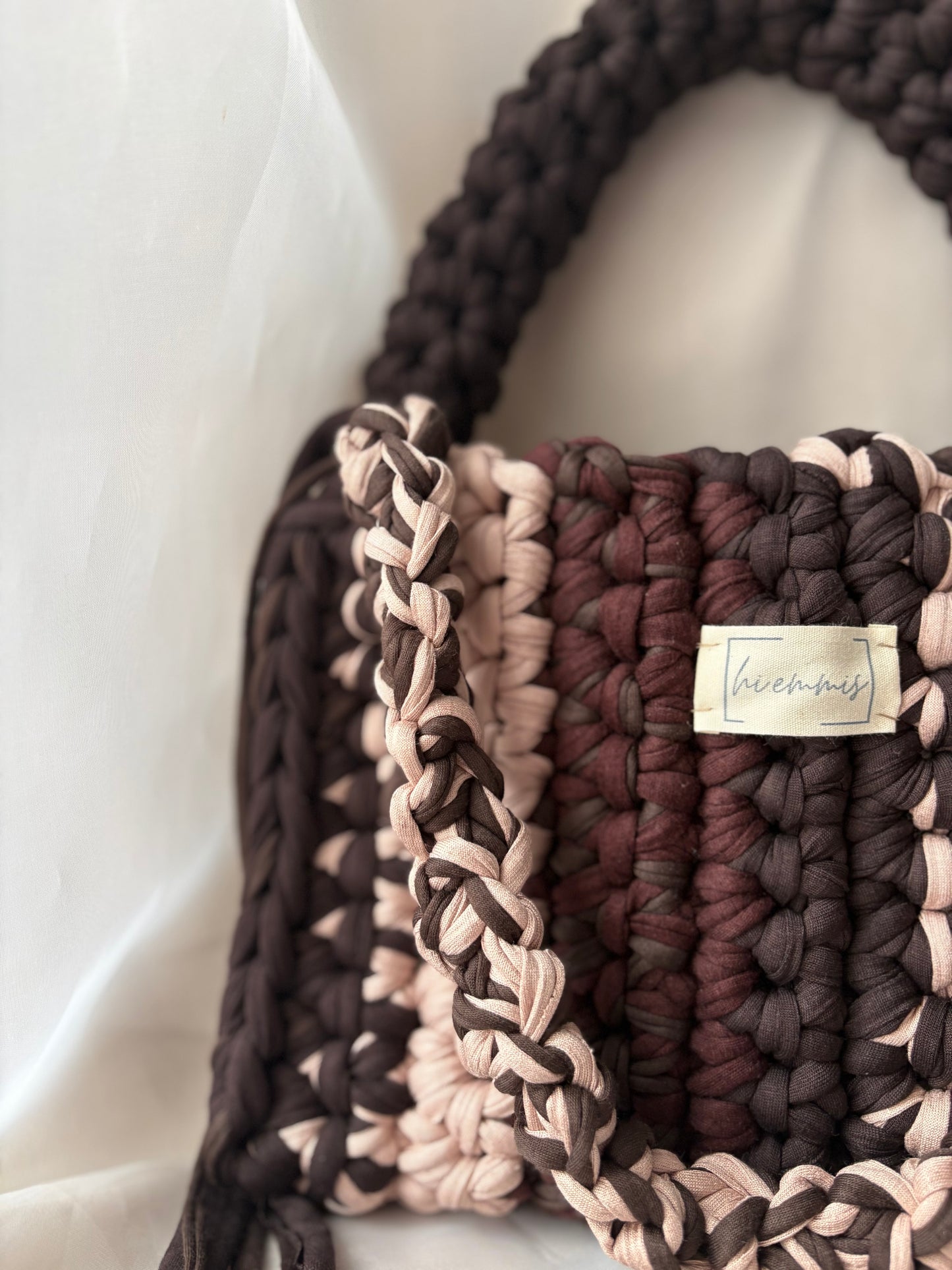 Crochet Bag ,Laura‘• Häkeltasche • beige braun