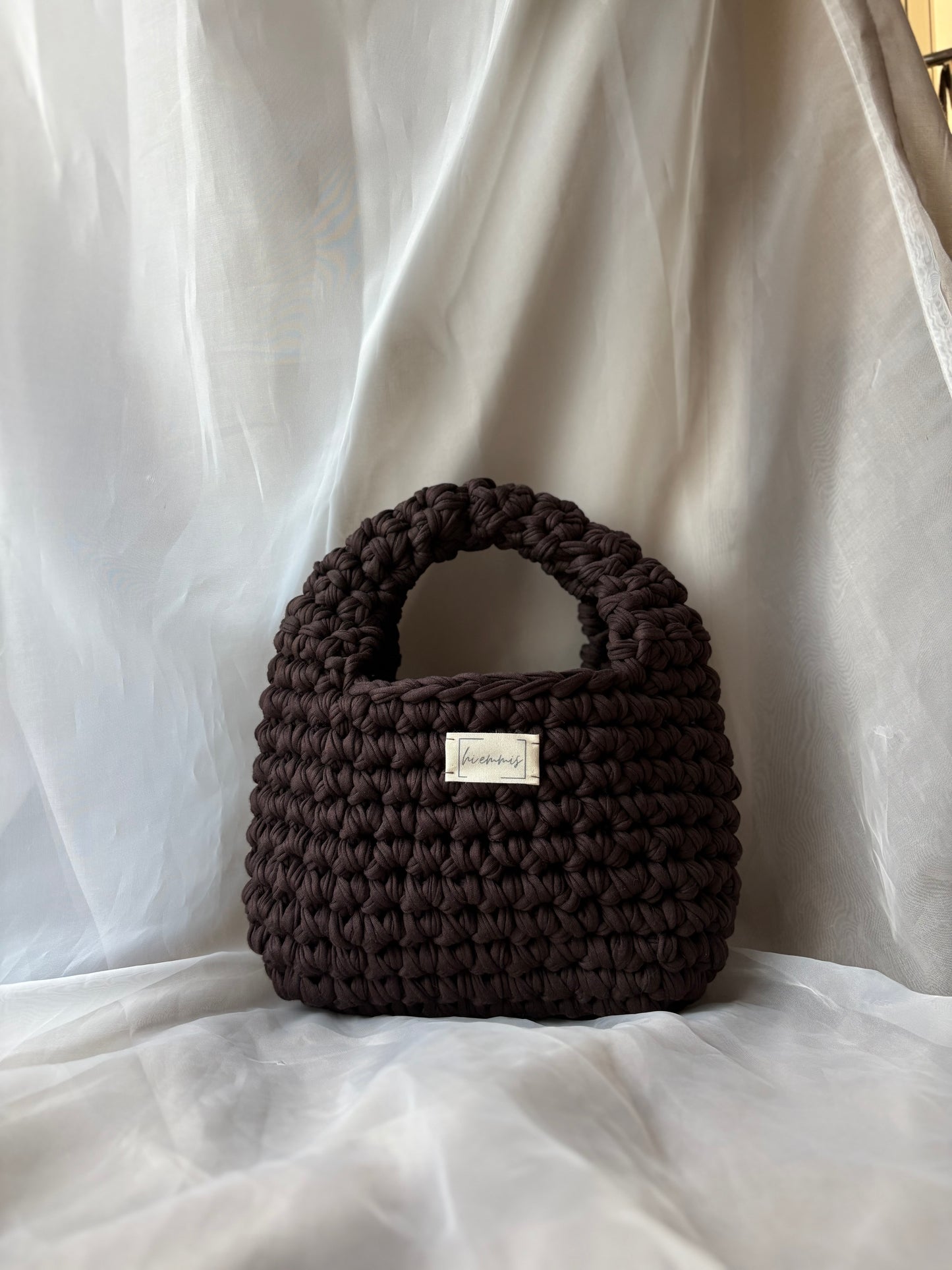 Crochet Bag ,EMMA‘ • Häkeltasche • klein• braun