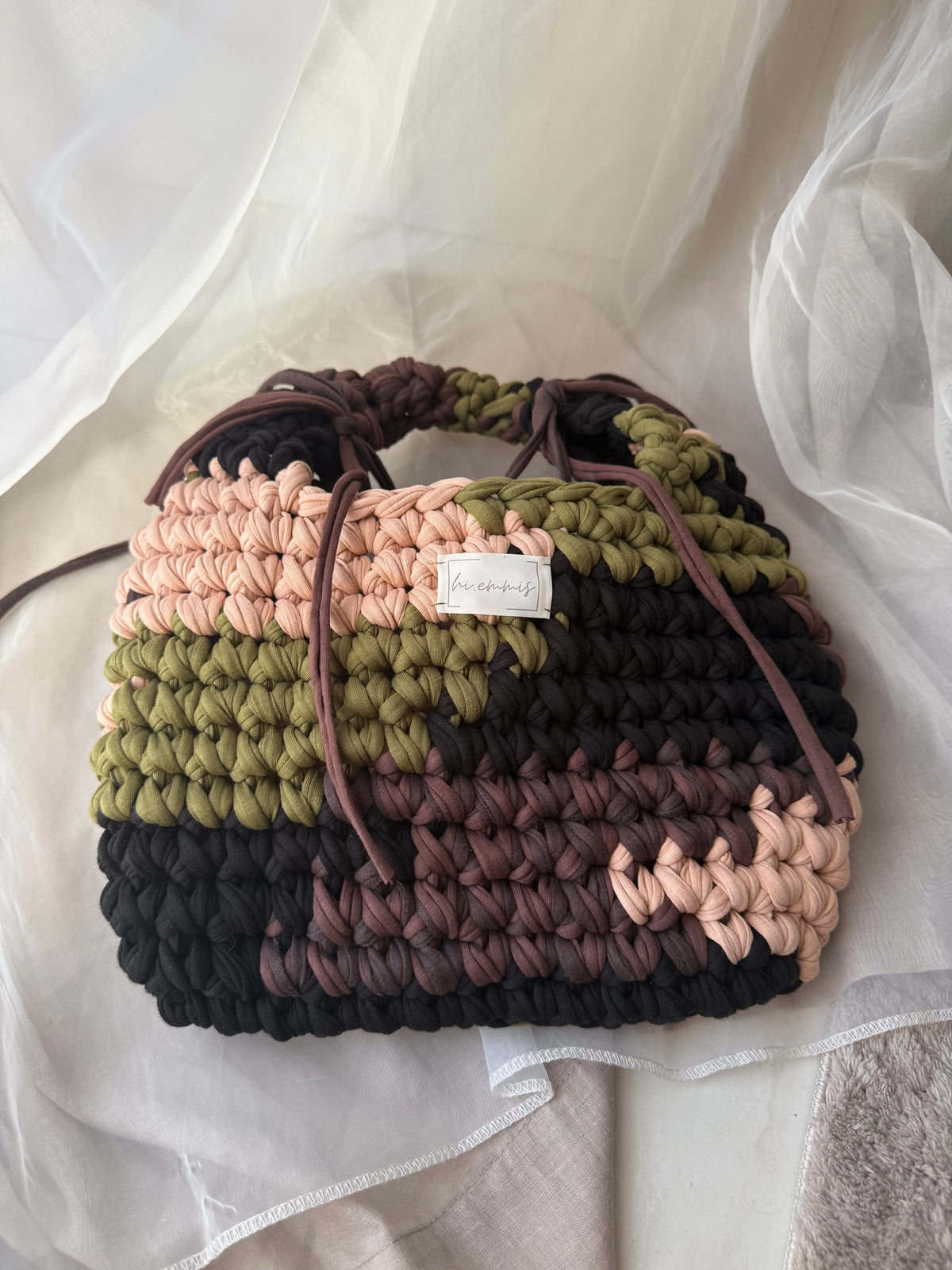 Crochet Bag ,EMMA‘ • Häkeltasche • Camouflage