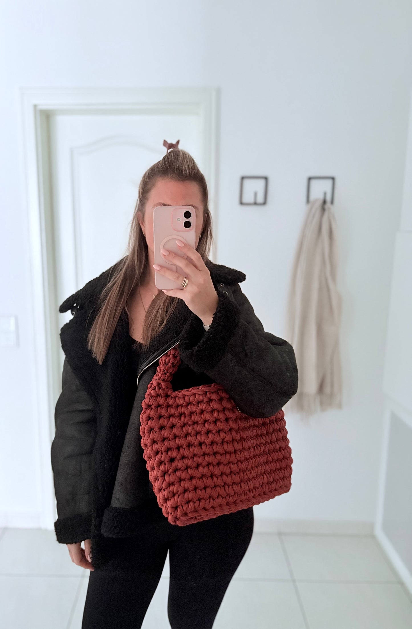 Crochet Bag ,EMMA‘ • Häkeltasche • Vintage Rosé/Rost