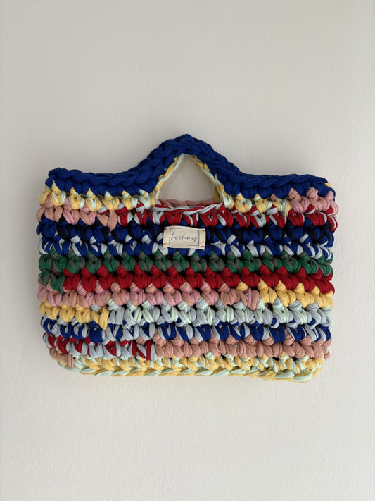 Crochet Bag ,LINE‘ • Häkeltasche • Bunt