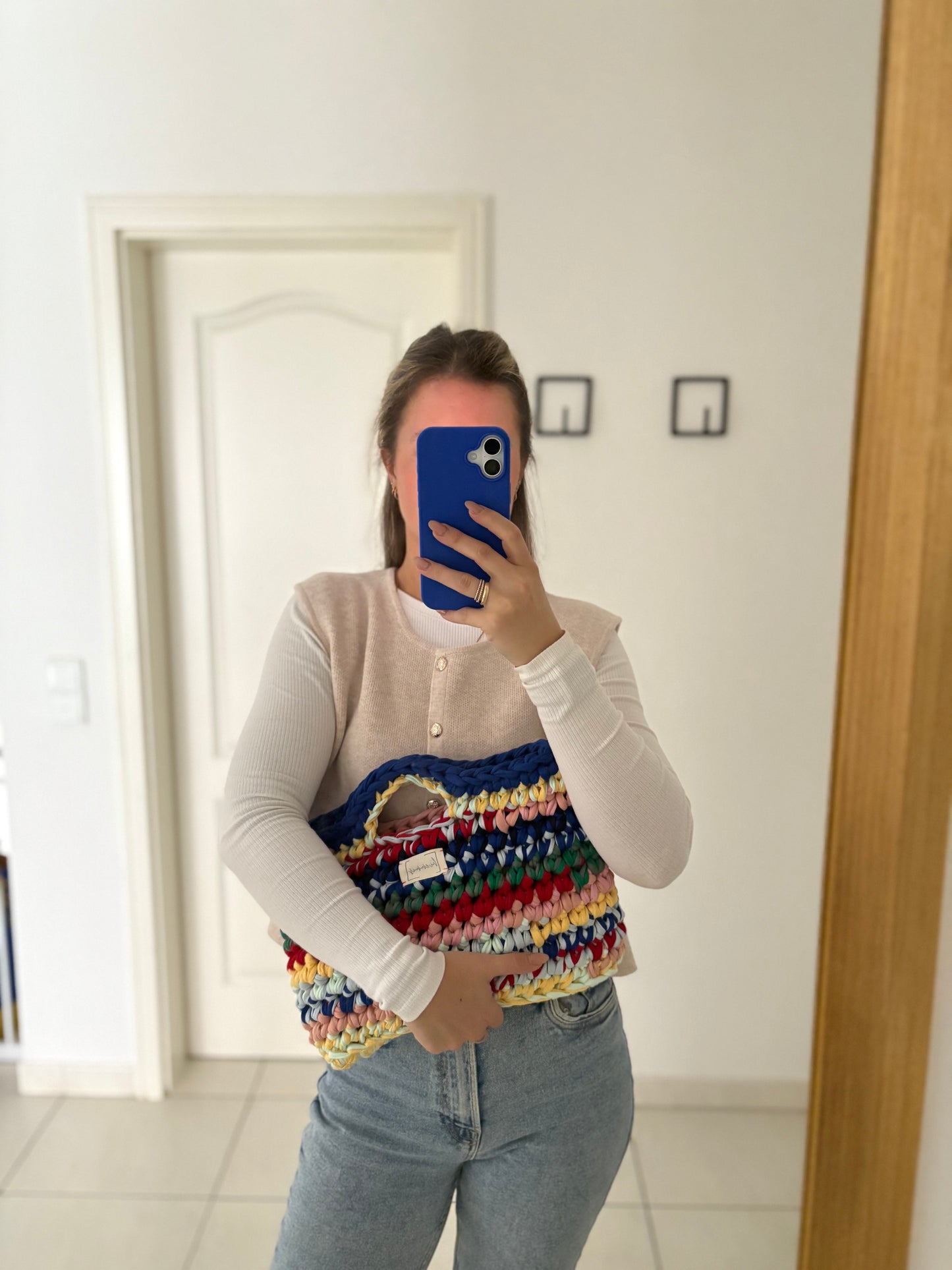 Crochet Bag ,LINE‘ • Häkeltasche • Bunt